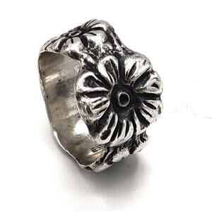 Retired James Avery Triple Flower Ring Size 5 Vintage STERLING SILVER 925 Band